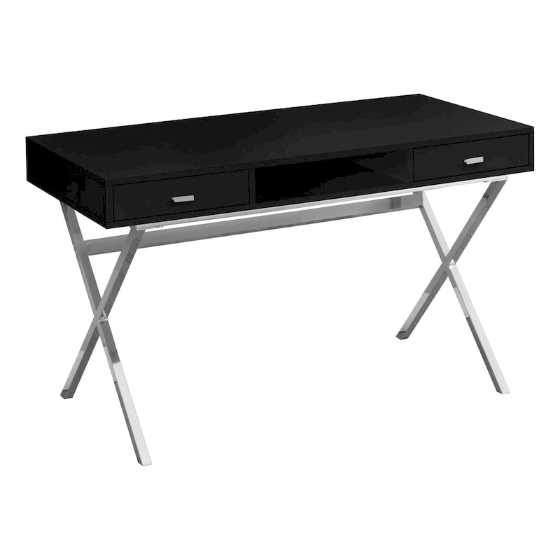 Monarch Specialties 48 Desk with Drawers and Open Shelf-7