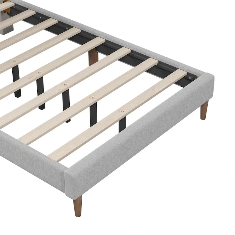 Full Upholstered Platform Bed Frame-6