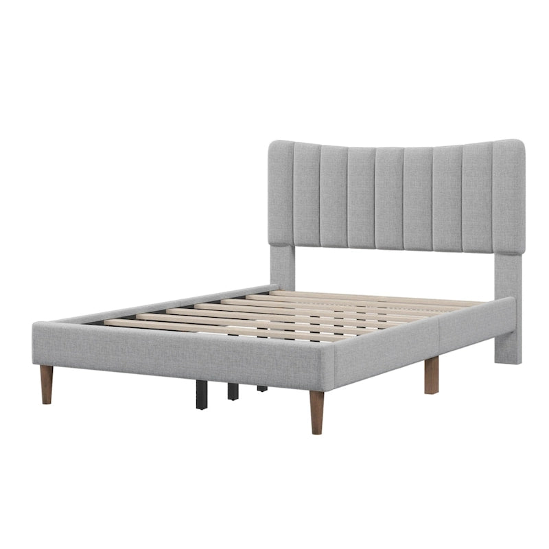 Full Upholstered Platform Bed Frame-11