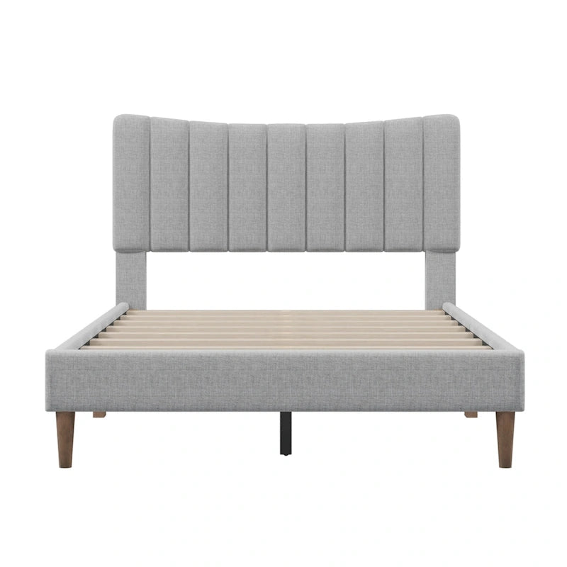 Full Upholstered Platform Bed Frame-12