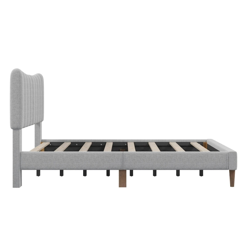 Full Upholstered Platform Bed Frame-14