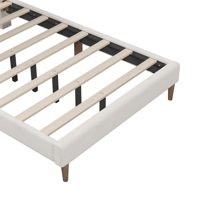 Full Upholstered Platform Bed Frame-15