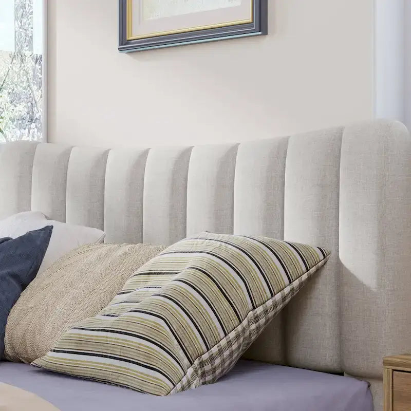 Full Upholstered Platform Bed Frame-20