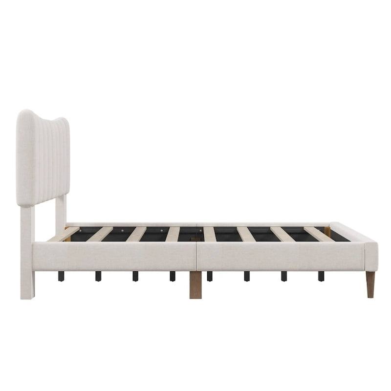 Full Upholstered Platform Bed Frame-22