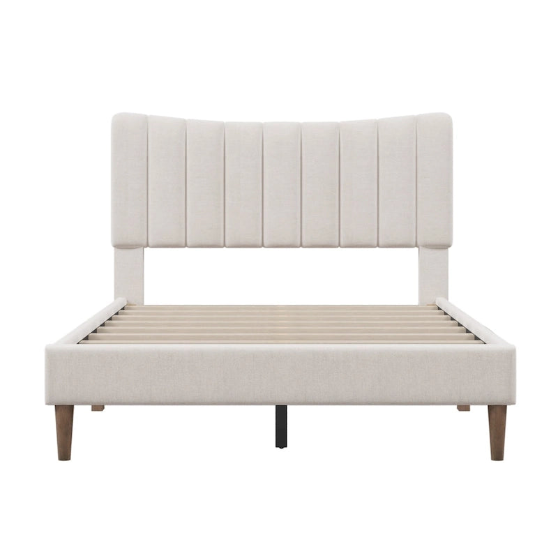 Full Upholstered Platform Bed Frame-23