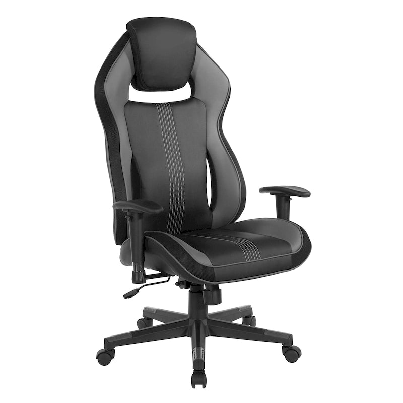 BOA II Gaming Chair in Bonded Leather with Color Accents-31