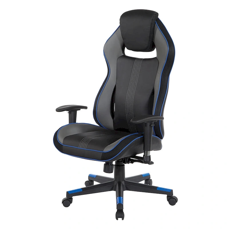 BOA II Gaming Chair in Bonded Leather with Color Accents-2