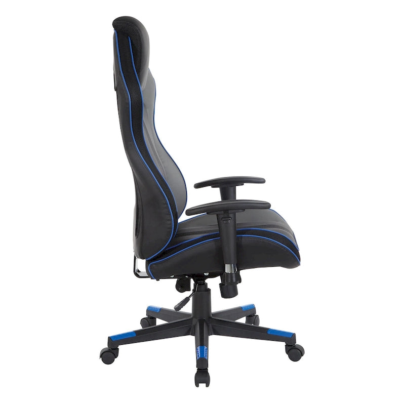 BOA II Gaming Chair in Bonded Leather with Color Accents-4