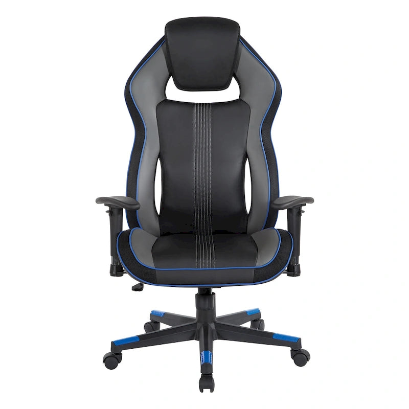 BOA II Gaming Chair in Bonded Leather with Color Accents-9