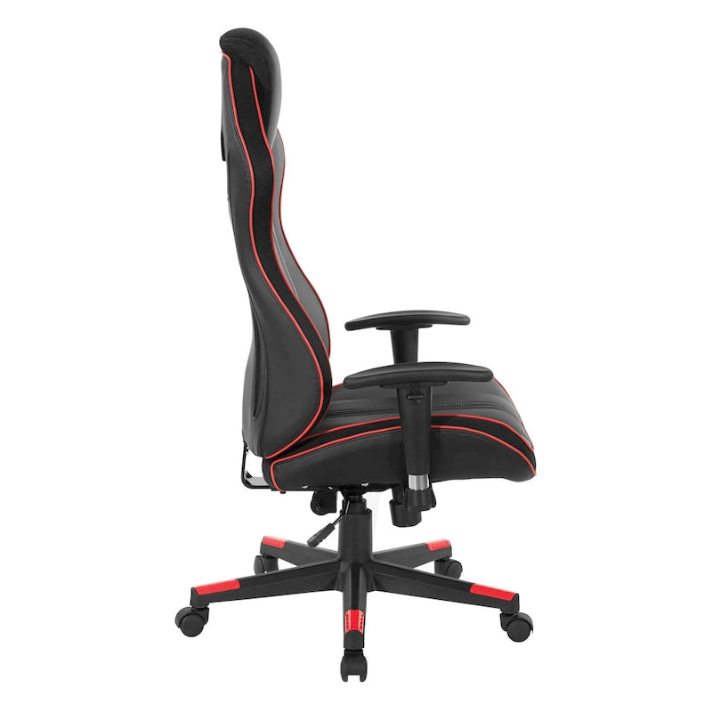 BOA II Gaming Chair in Bonded Leather with Color Accents-19