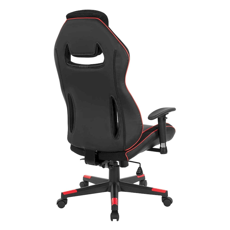 BOA II Gaming Chair in Bonded Leather with Color Accents-20
