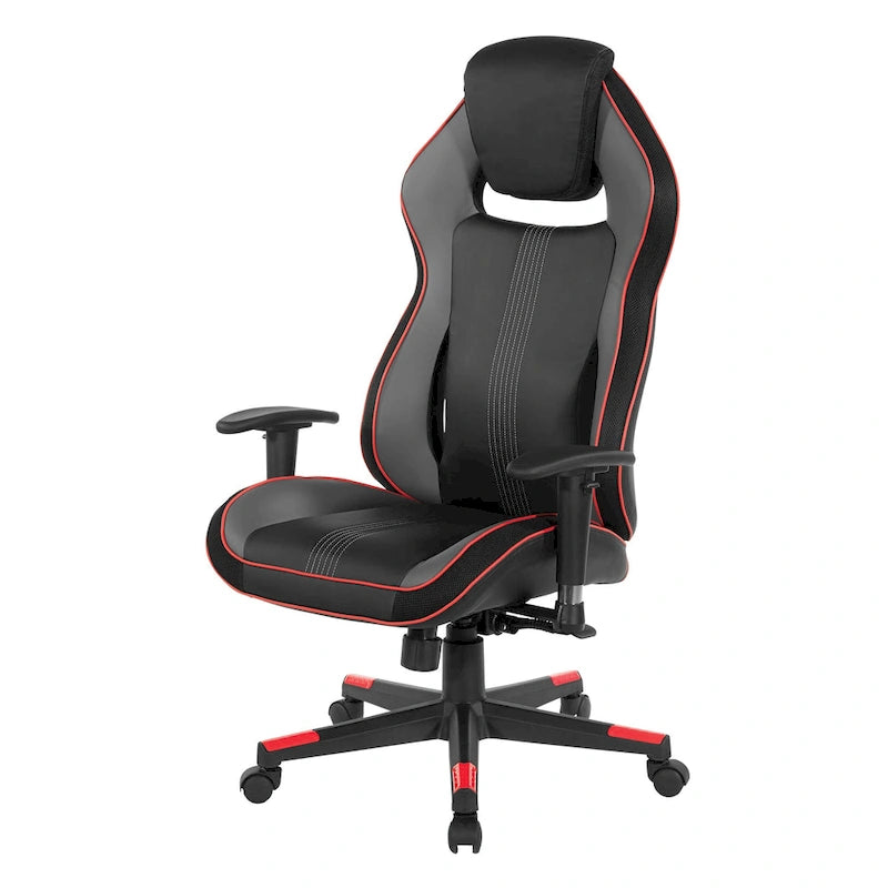 BOA II Gaming Chair in Bonded Leather with Color Accents-23