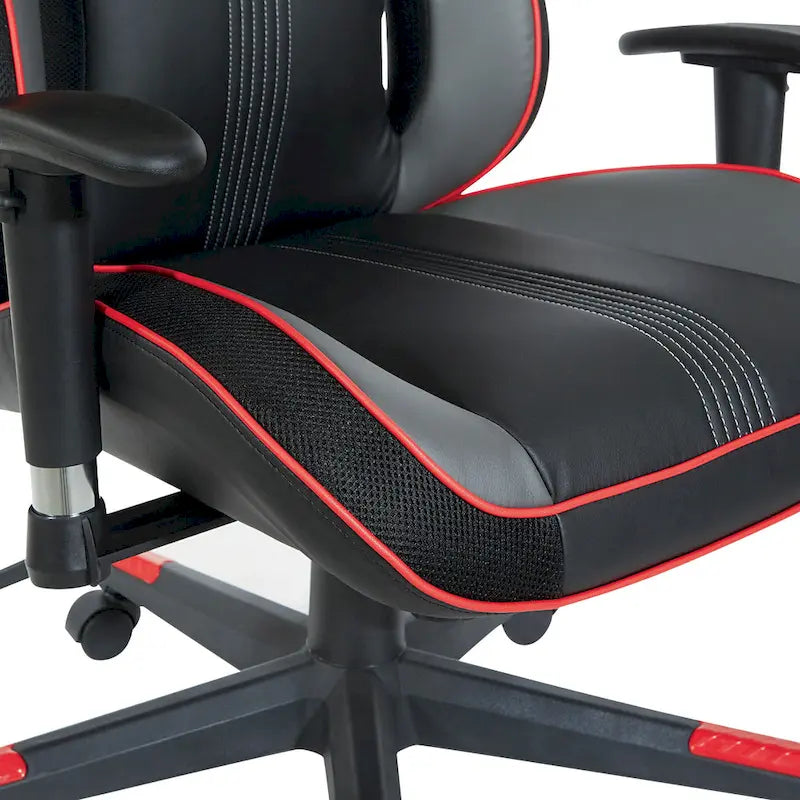 BOA II Gaming Chair in Bonded Leather with Color Accents-26