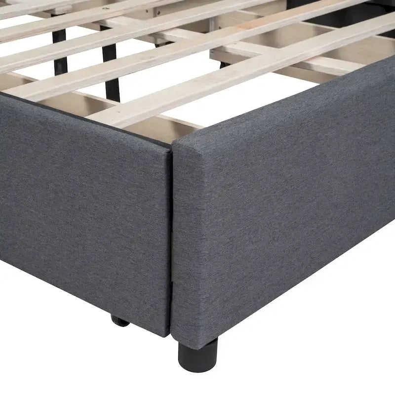 Queen Size Upholstered Platform Bed-13