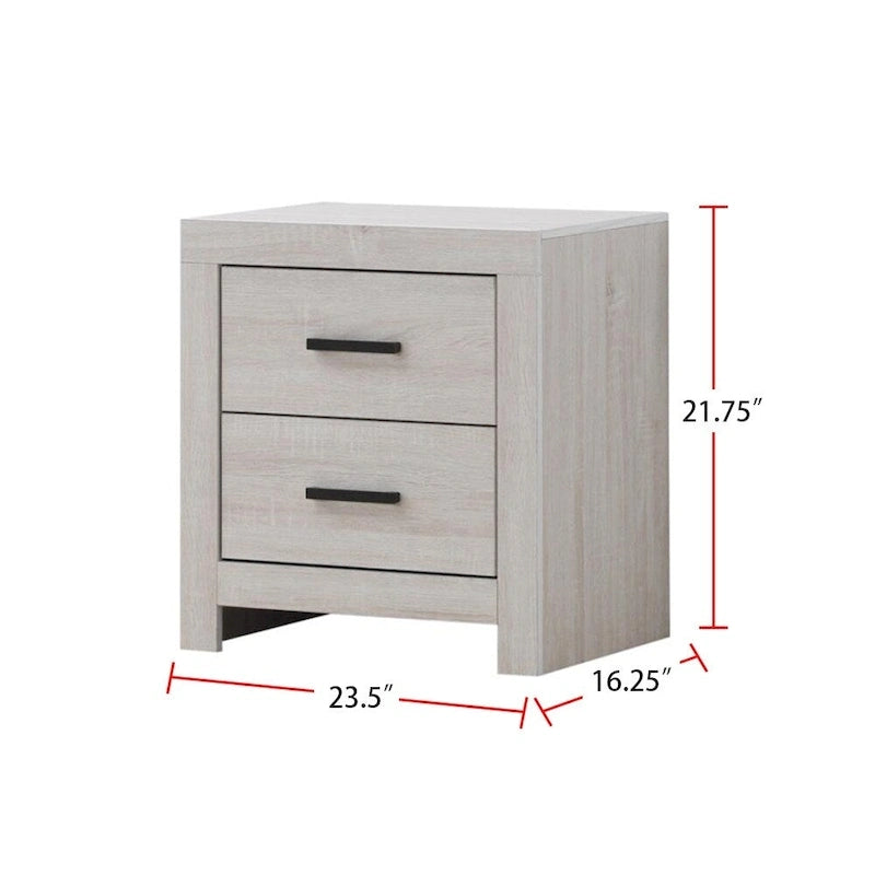 Wooden Queen Bedroom Set in Coastal White-4