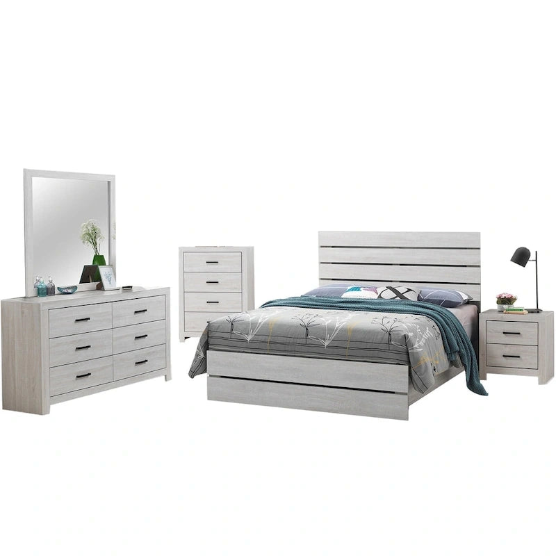 Wooden Queen Bedroom Set in Coastal White-6
