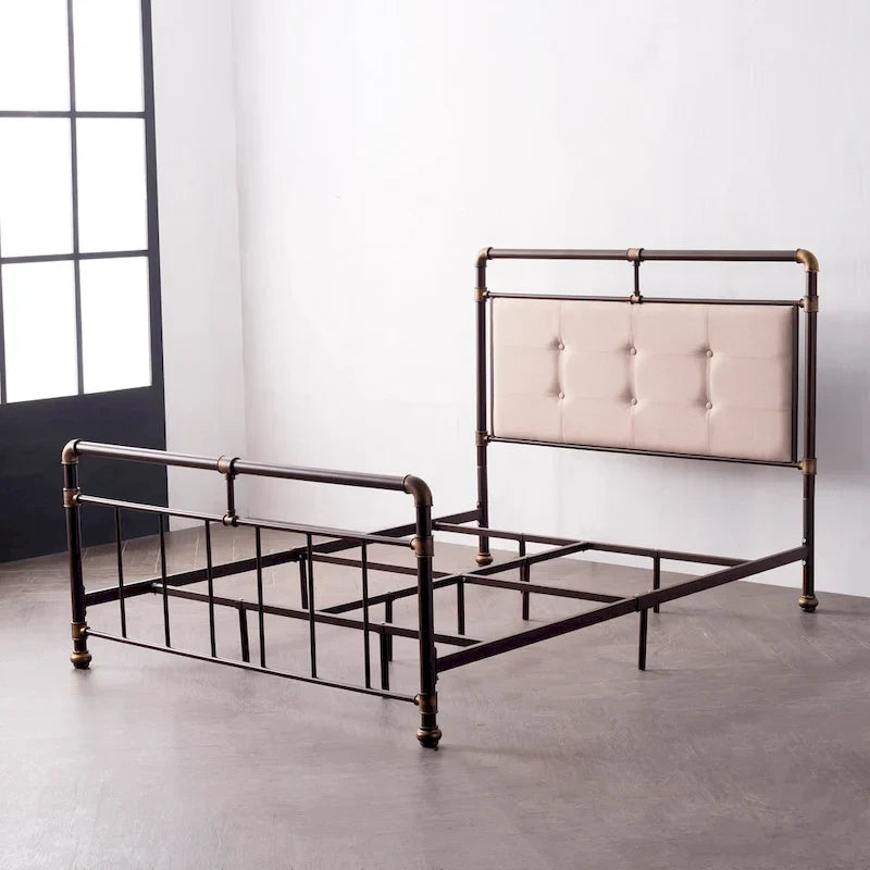 Corvus Somme Antique Dark Bronze Iron Metal Bed-3