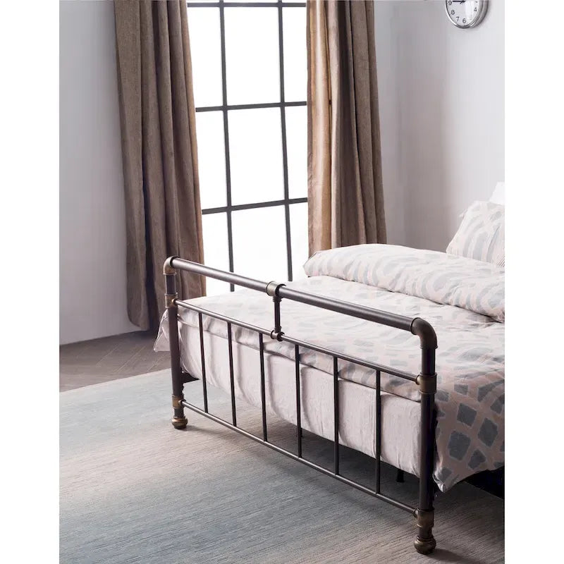 Corvus Somme Antique Dark Bronze Iron Metal Bed-6