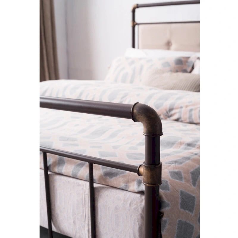 Corvus Somme Antique Dark Bronze Iron Metal Bed-7