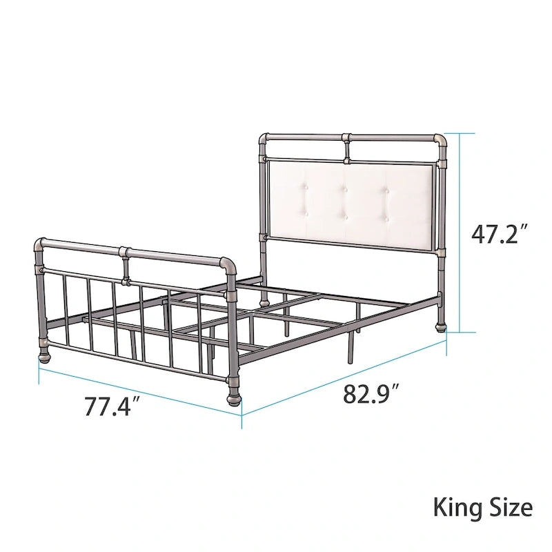 Corvus Somme Antique Dark Bronze Iron Metal Bed-10