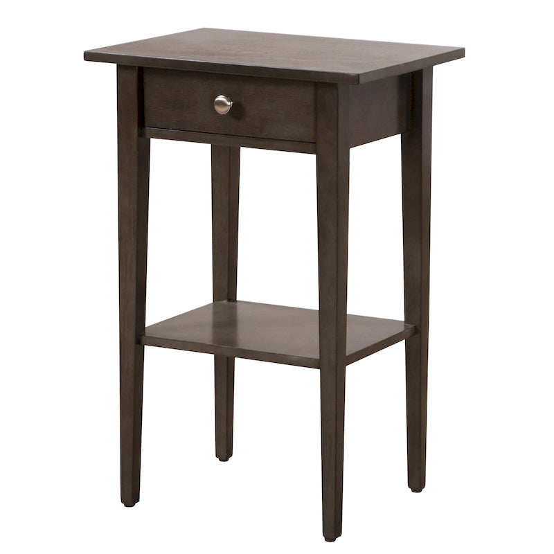 Dalton 1-drawer and Shelf Wooden Nightstand-8