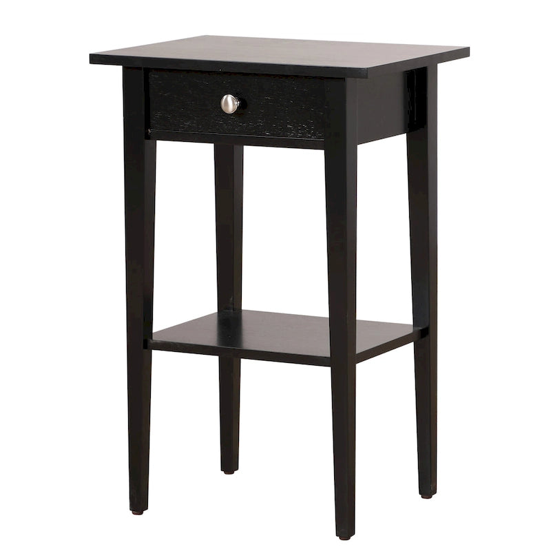 Dalton 1-drawer and Shelf Wooden Nightstand-2