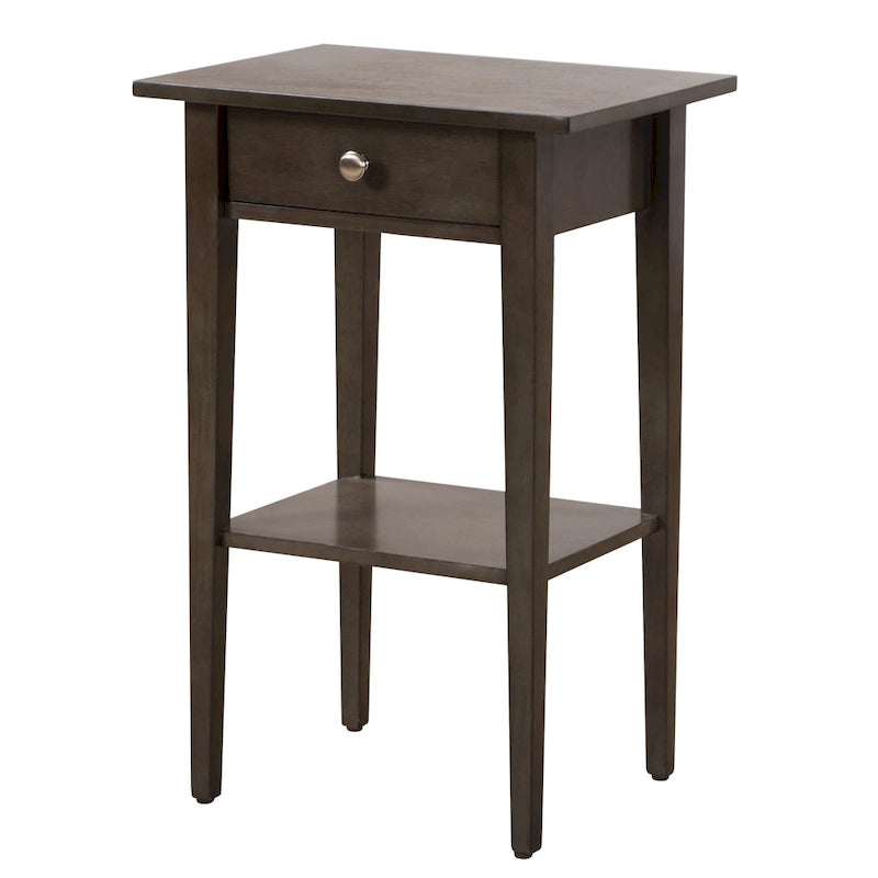 Dalton 1-drawer and Shelf Wooden Nightstand-6