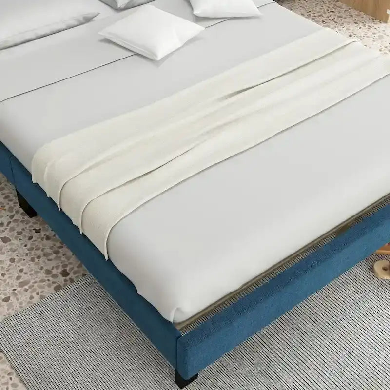 Adjustable Bed Frame with Upholstered Button Tufted Headboard-3