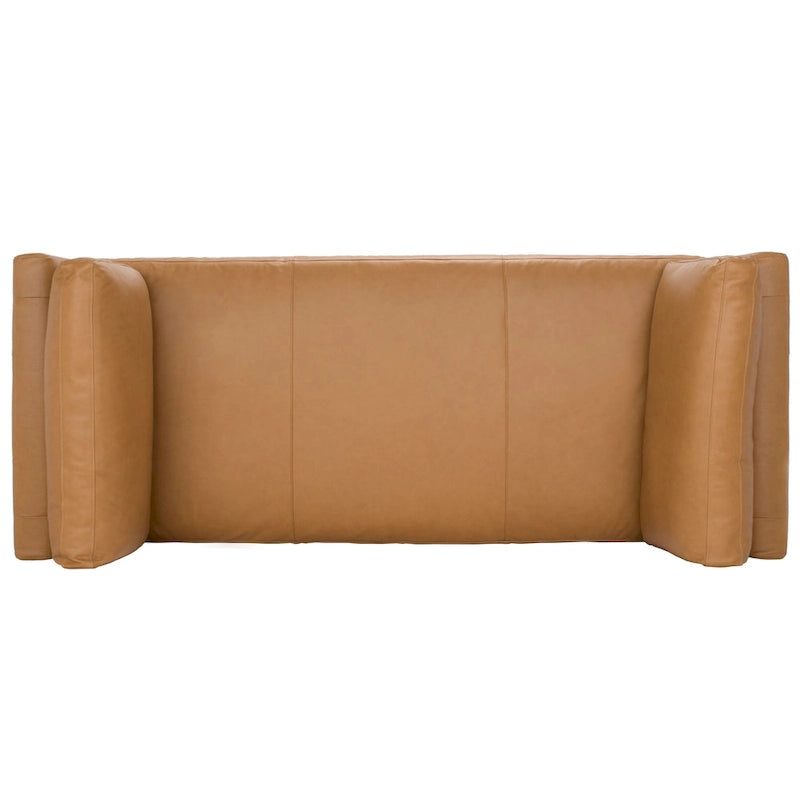 SAFAVIEH Couture Shirl Leather Bench - 81 In W x 32 In D x 34 In H - 81Wx32Dx34H-14