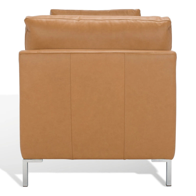 SAFAVIEH Couture Shirl Leather Bench - 81 In W x 32 In D x 34 In H - 81Wx32Dx34H-16