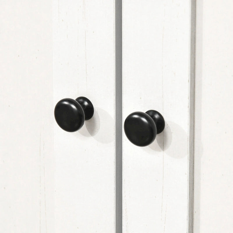 HOMCOM 63.5 Kitchen Buffet with Hutch, Pantry Storage Cabinet with 4 Shelves, Drawers, Framed Glass Doors-17