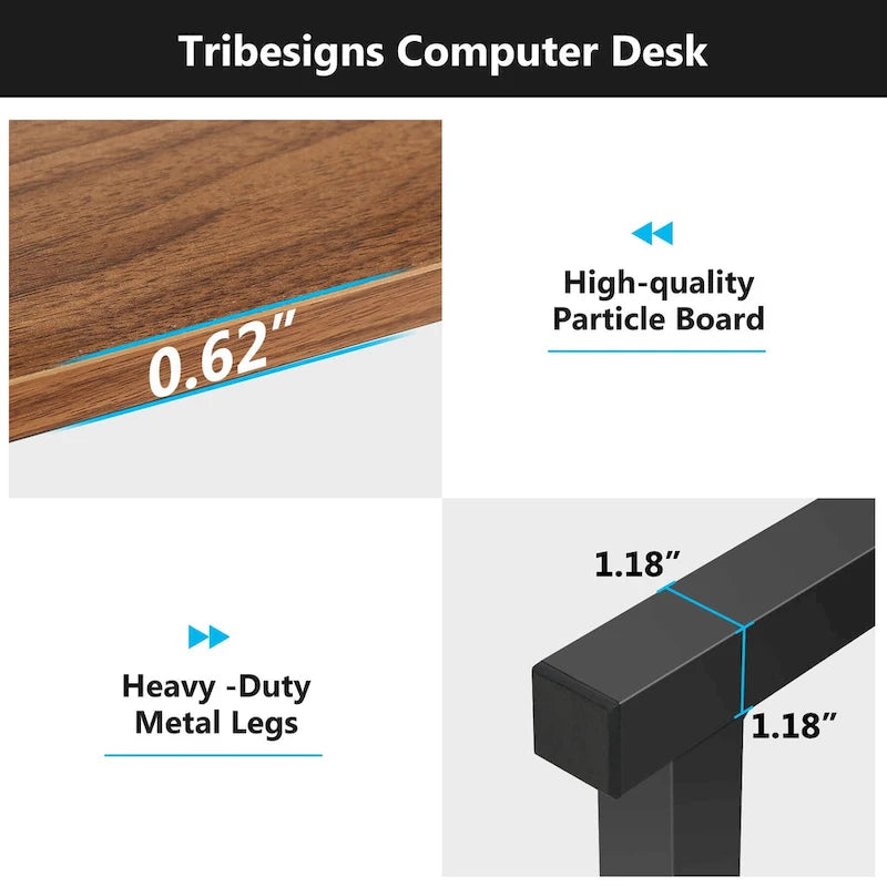 47 Inch Modern Computer Desk with Hutch and Bookshelf-28