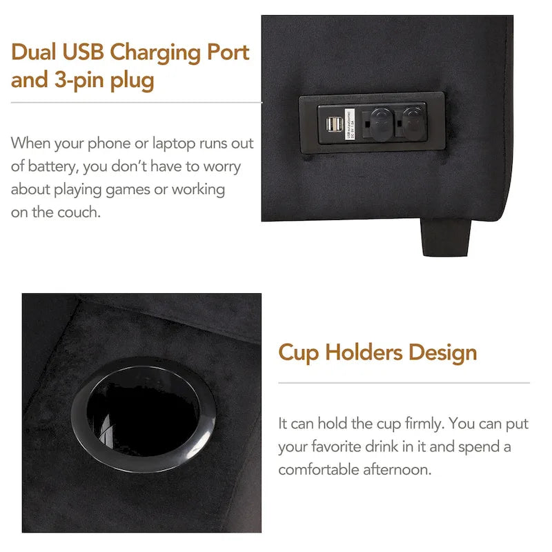 87.4 Sleeper Sofa Bed,2 in 1 Pull Out sofa bed L Shape Couch with Storage Ottoman for Living Room,Bedroom Couch and Small Apart-6