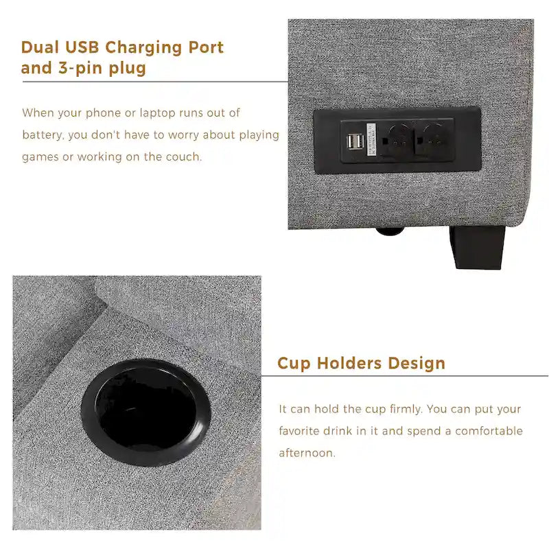 87.4 Sleeper Sofa Bed,2 in 1 Pull Out sofa bed L Shape Couch with Storage Ottoman for Living Room,Bedroom Couch and Small Apart-11