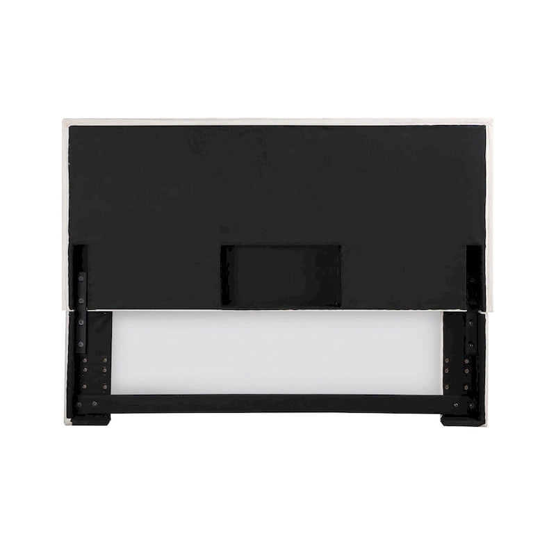 Gemma Sand Upholstered Headboard with Flange Details-7