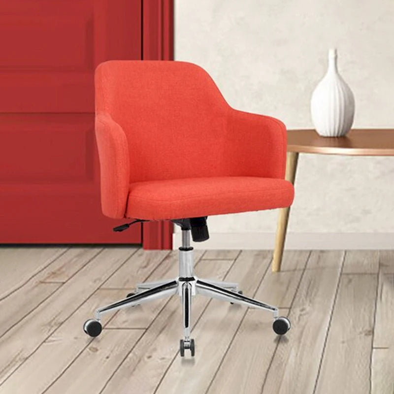Modern Upholstered Home Office Chair Swivel Arm Desk Chair Task Chair-26