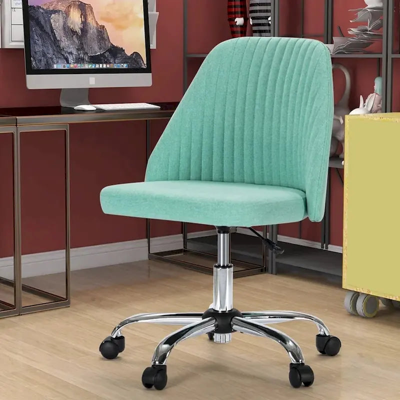 Modern Upholstered Home Office Chair Swivel Arm Desk Chair Task Chair-32