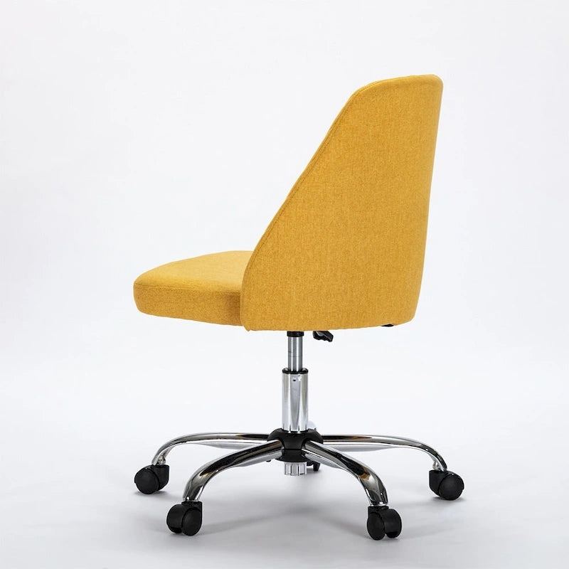 Modern Upholstered Home Office Chair Swivel Arm Desk Chair Task Chair-16