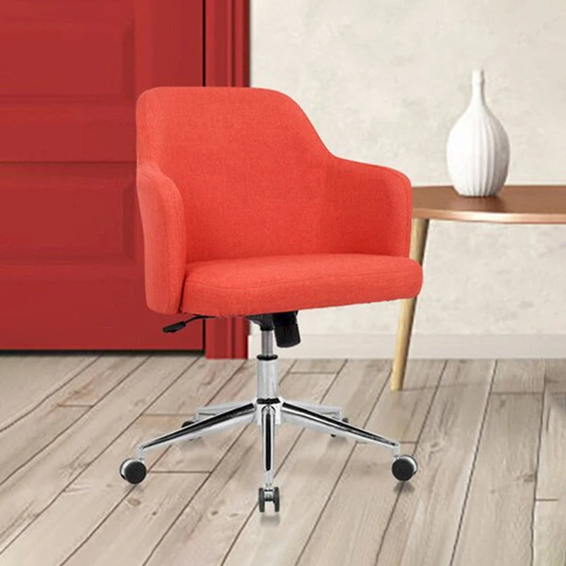 Modern Upholstered Home Office Chair Swivel Arm Desk Chair Task Chair-19