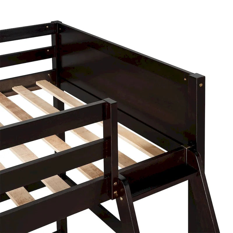 Merax Solid Wood Twin Size Loft Bed with Ladder-2