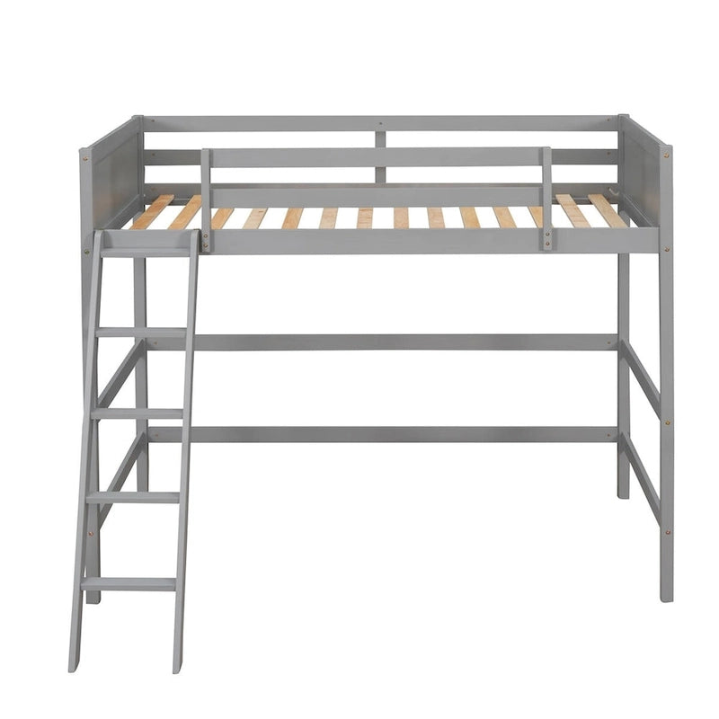 Merax Solid Wood Twin Size Loft Bed with Ladder-7