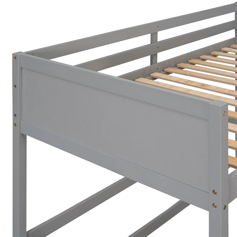 Merax Solid Wood Twin Size Loft Bed with Ladder-8