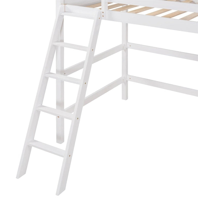 Merax Solid Wood Twin Size Loft Bed with Ladder-16