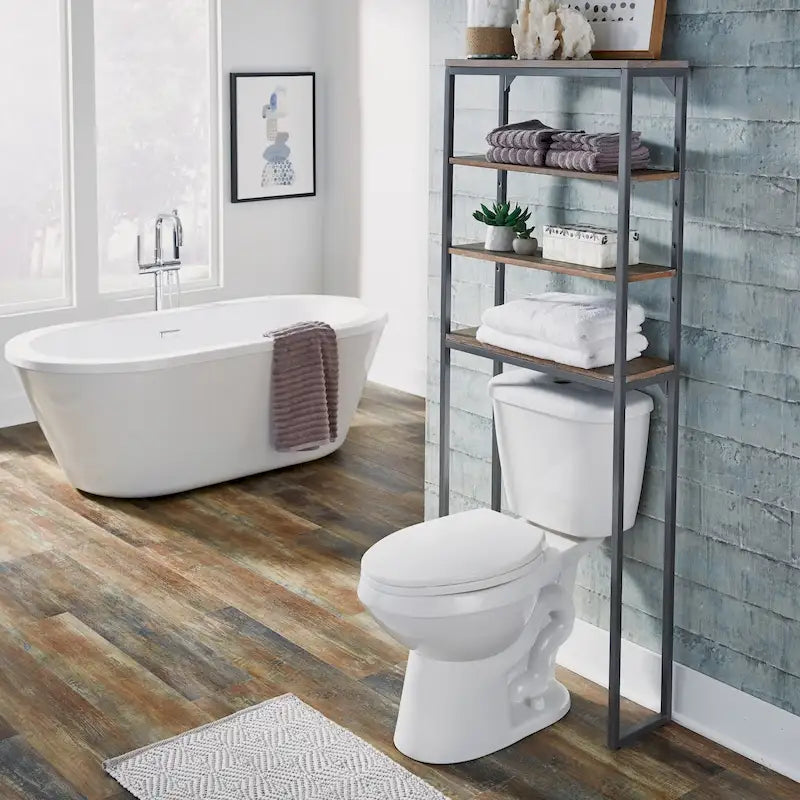 Barnside Gray Over The Commode Stand With Adjustable Shelves By Homestyles - N/A-10