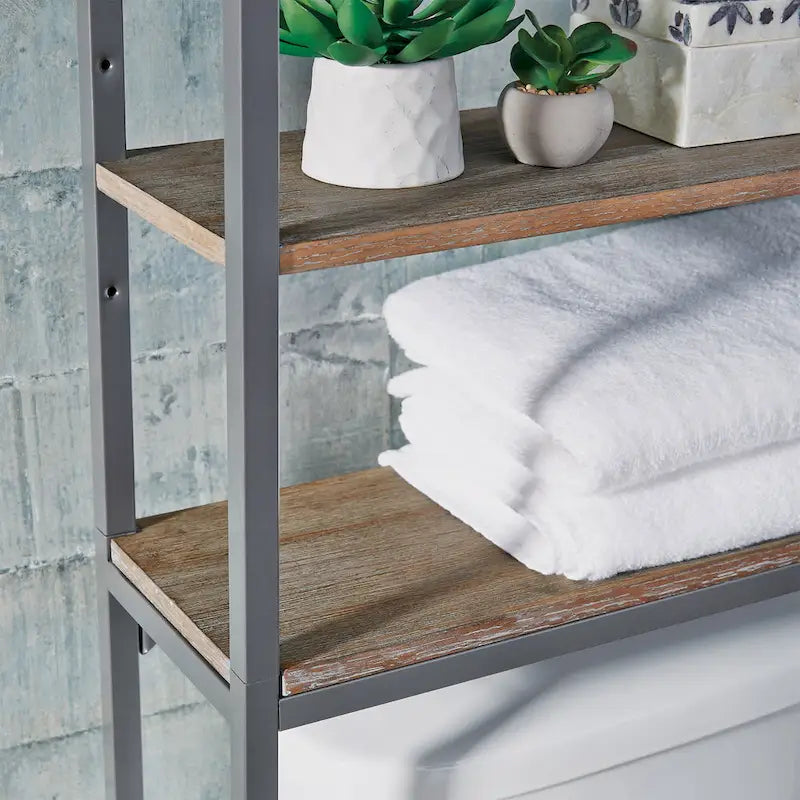 Barnside Gray Over The Commode Stand With Adjustable Shelves By Homestyles - N/A-5
