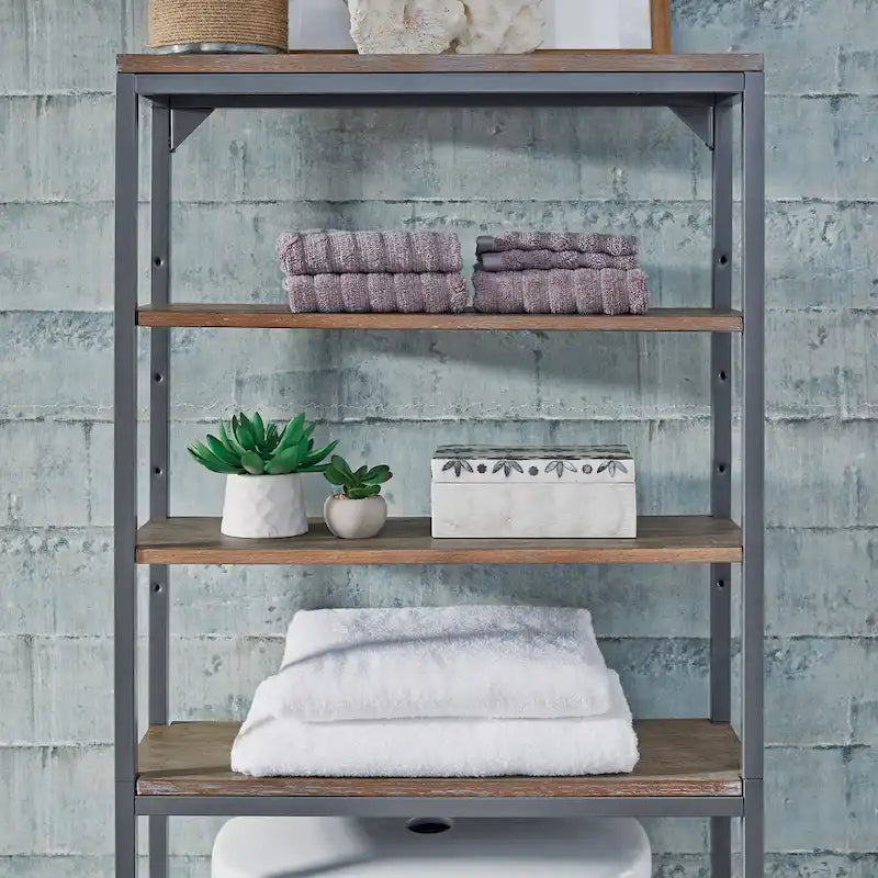 Barnside Gray Over The Commode Stand With Adjustable Shelves By Homestyles - N/A-6