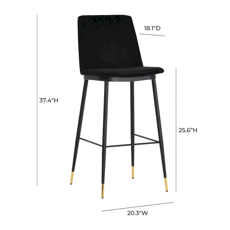 Evora Velvet Counter Stool (Set of 2)-7
