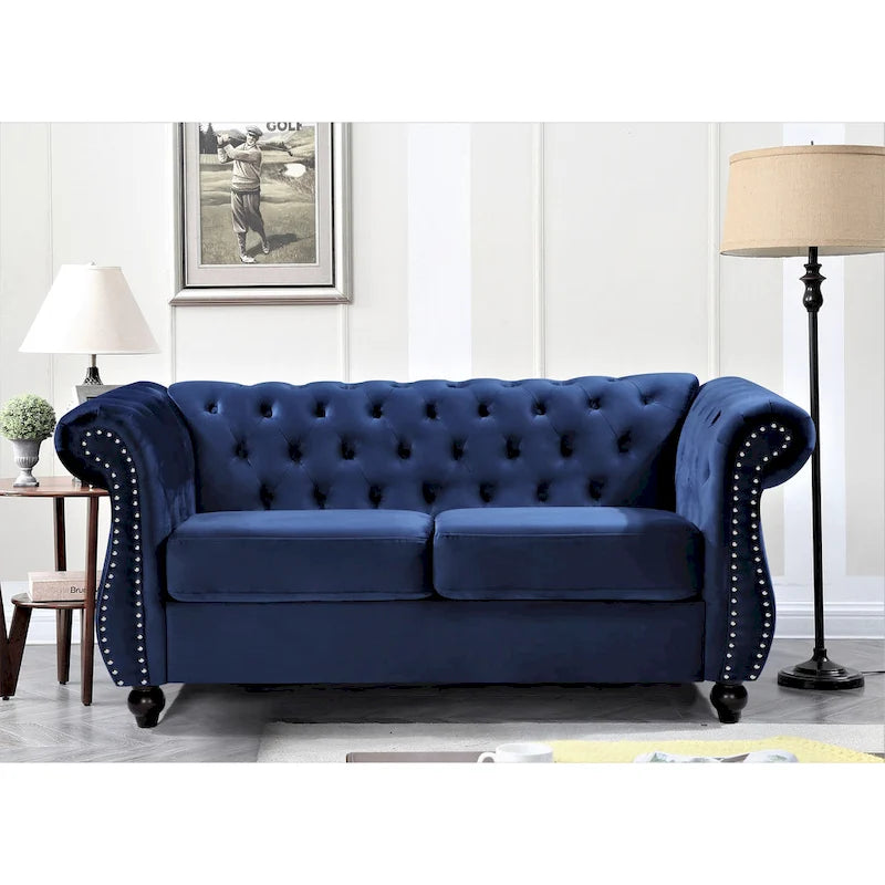 Antoinette Chesterfield 2-Piece Set- Sofa & Loveseat-4