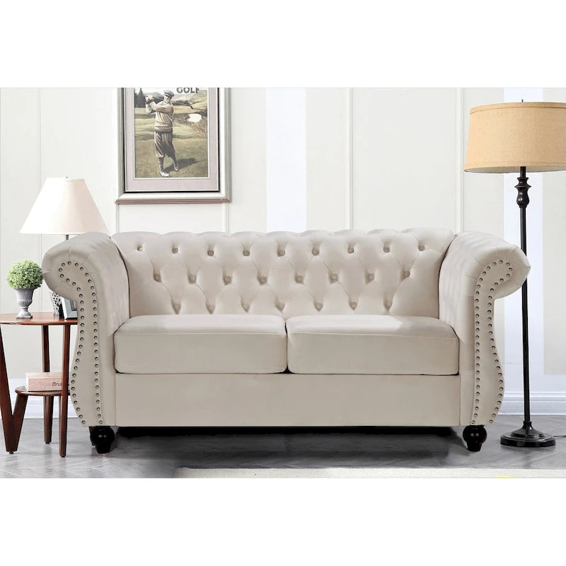 Antoinette Chesterfield 2-Piece Set- Sofa & Loveseat-7
