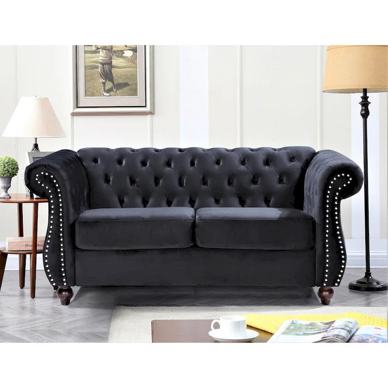 Antoinette Chesterfield 2-Piece Set- Sofa & Loveseat-9